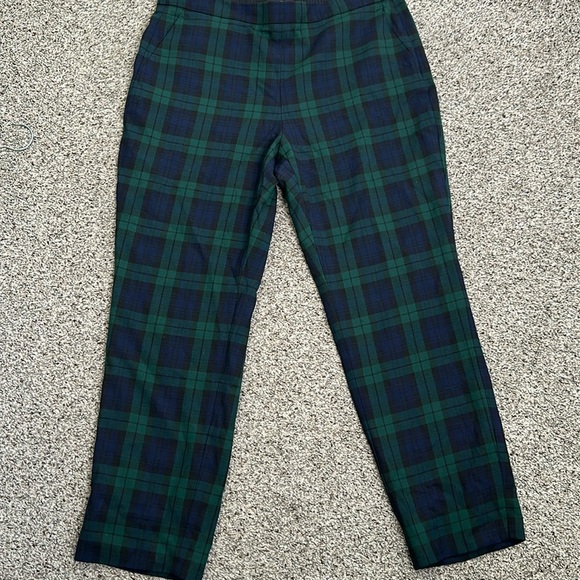 J crew green and blue wool plaid pants size 10 - Picture 3 of 10